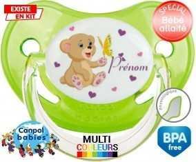 Ours papillon + prénom: Sucette Physiologique-su7.fr