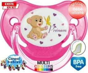 Ours papillon + prénom: Sucette Physiologique-su7.fr