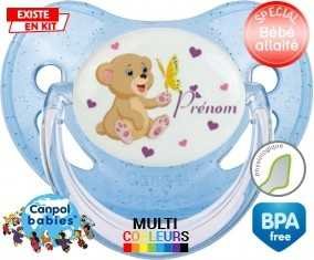 Ours papillon + prénom: Sucette Physiologique-su7.fr