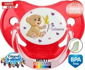 Ours papillon + prénom: Sucette Physiologique-su7.fr