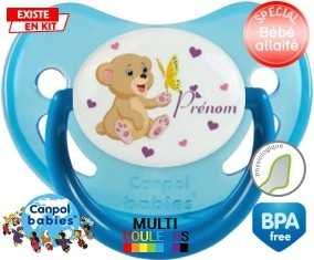 Ours papillon + prénom: Sucette Physiologique-su7.fr