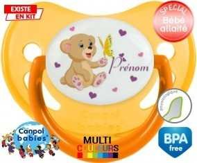 Ours papillon + prénom: Sucette Physiologique-su7.fr