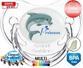 Dauphin + prénom: Sucette Physiologique-su7.fr