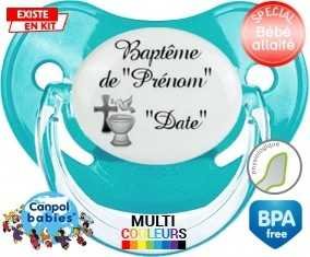 Baptême + prénom : Tétine Physiologique personnalisée