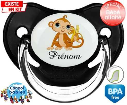 Singe banane + prénom: Sucette Physiologique-su7.fr