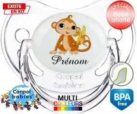Singe banane + prénom: Sucette Physiologique-su7.fr