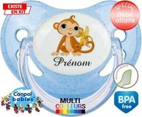 Singe banane + prénom: Sucette Physiologique-su7.fr