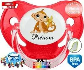 Singe banane + prénom: Sucette Physiologique-su7.fr