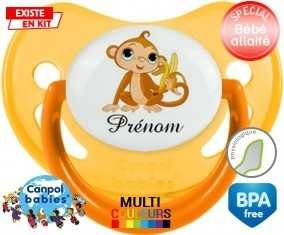 Singe banane + prénom: Sucette Physiologique-su7.fr
