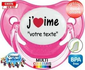 J'aime style2 + prénom: Sucette Physiologique-su7.fr