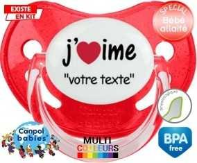 J'aime style2 + prénom: Sucette Physiologique-su7.fr