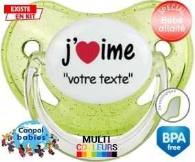 J'aime style2 + prénom: Sucette Physiologique-su7.fr