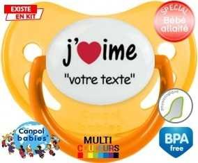 J'aime style2 + prénom: Sucette Physiologique-su7.fr