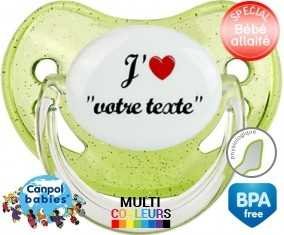 J'aime cœur + prénom: Sucette Physiologique-su7.fr