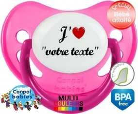 J'aime cœur + prénom: Sucette Physiologique-su7.fr