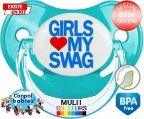 Girls aime my swag : Sucette Physiologique personnalisée