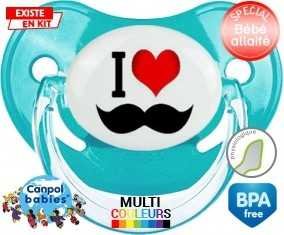 I love moustache style1 : Tétine Physiologique personnalisée