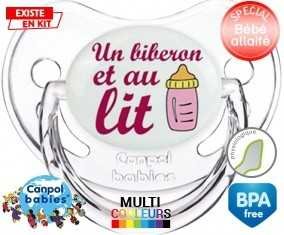 Un biberon et au lit modèle fille: Sucette Physiologique-su7.fr