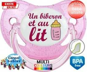 Un biberon et au lit modèle fille: Sucette Physiologique-su7.fr