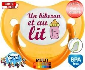Un biberon et au lit modèle fille: Sucette Physiologique-su7.fr