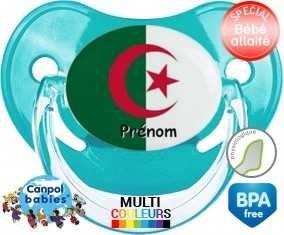 Drapeau algérie + prénom : Sucette Physiologique personnalisée