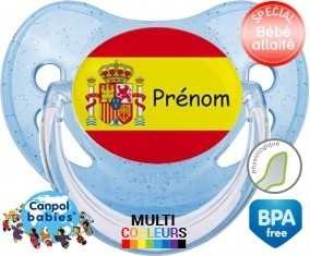 Drapeau espagne + prénom: Sucette Physiologique-su7.fr