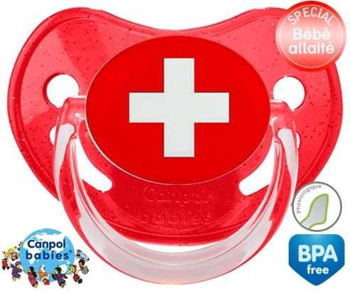 Drapeau suisse: Sucette Physiologique-su7.fr