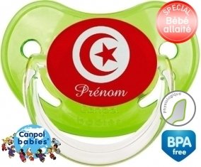Drapeau tunisie + prénom: Sucette Physiologique-su7.fr
