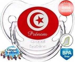 Drapeau tunisie + prénom: Sucette Physiologique-su7.fr