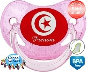 Drapeau tunisie + prénom: Sucette Physiologique-su7.fr