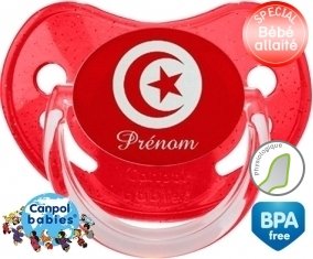 Drapeau tunisie + prénom: Sucette Physiologique-su7.fr