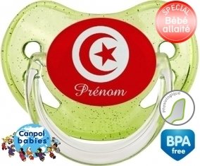Drapeau tunisie + prénom: Sucette Physiologique-su7.fr