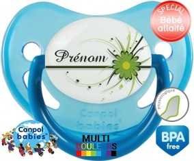 Fleur verte + prénom: Sucette Physiologique-su7.fr