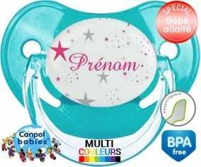 Étoile (fille) + prénom : Sucette Physiologique personnalisée