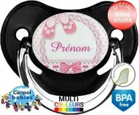 Chausson (fille) + prénom: Sucette Physiologique-su7.fr