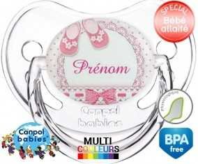Chausson (fille) + prénom: Sucette Physiologique-su7.fr
