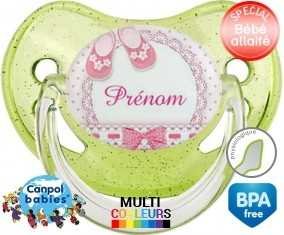 Chausson (fille) + prénom: Sucette Physiologique-su7.fr