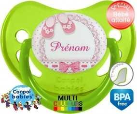 Chausson (fille) + prénom: Sucette Physiologique-su7.fr