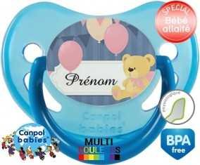 Ourson et ballon + prénom: Sucette Physiologique-su7.fr