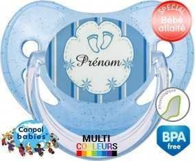 Pied de bebe + prénom: Sucette Physiologique-su7.fr