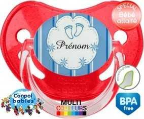 Pied de bebe + prénom: Sucette Physiologique-su7.fr