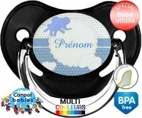 Elephant bleu + prénom: Sucette Physiologique-su7.fr