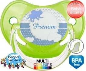 Elephant bleu + prénom: Sucette Physiologique-su7.fr
