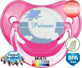 Elephant bleu + prénom: Sucette Physiologique-su7.fr