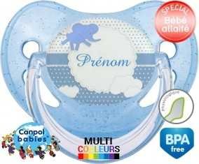 Elephant bleu + prénom: Sucette Physiologique-su7.fr