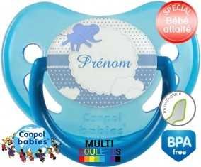 Elephant bleu + prénom: Sucette Physiologique-su7.fr