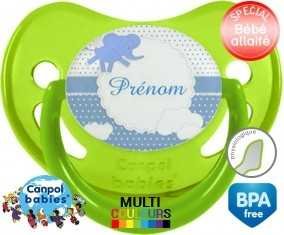 Elephant bleu + prénom: Sucette Physiologique-su7.fr