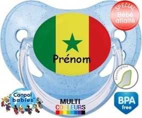 Drapeau senegal + prénom: Sucette Physiologique-su7.fr