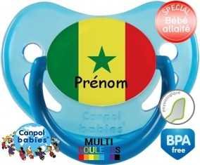 Drapeau senegal + prénom: Sucette Physiologique-su7.fr