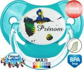 Guadeloupe + prénom : Sucette Physiologique personnalisée